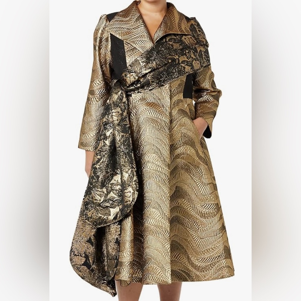 Making the Cut Season 3 Episode 3 Winning Look Jeanette's Metallic Jacquard Coat